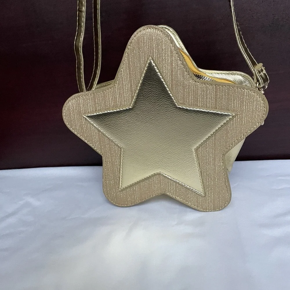 Mad‎ Engine Starlight Gold Yellow Crossbody Bag Glitter Accent Purse